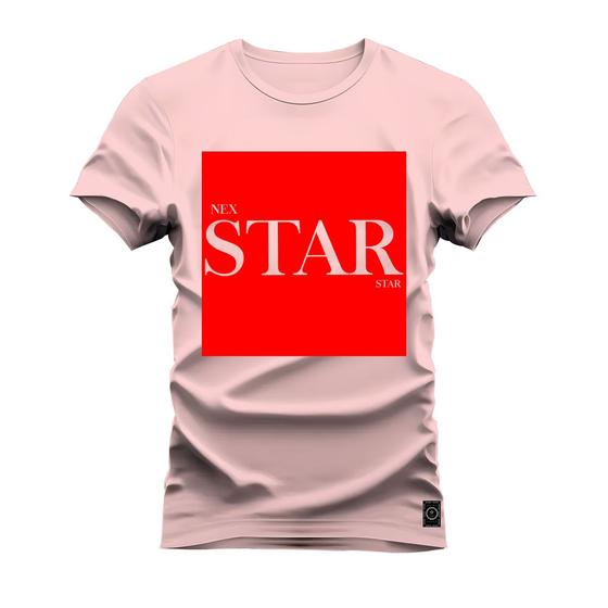 Camiseta Plus Size T-Shirt Algodão Premium Estampada Star Red Menor preço em Camiseta Plus Size T-Shirt Algodão Premium Estampada Star Red