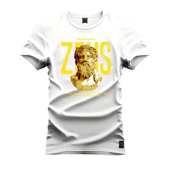 Imagem de Camiseta Plus Size T-Shirt Algodão Premium Estampada Zeus Rei