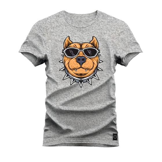 Imagem de Camiseta Plus Size T-shirt Algodão Unissex Street Estampada Pitbull Estiloso