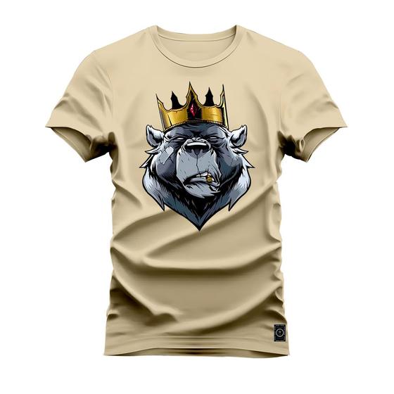 Imagem de Camiseta Plus Size Unissex 100% Algodão Estampada Premium King OF Gorila