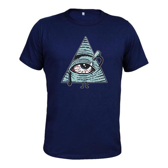 Imagem de Camiseta Plus Size Unissex Malha 30.1 Estampada Triangle Olho