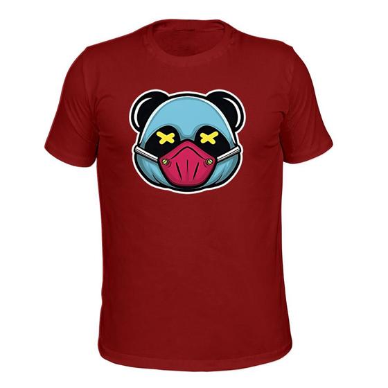 Imagem de Camiseta Plus Size Unissex Malha 30.1 Estampada Urso Mask