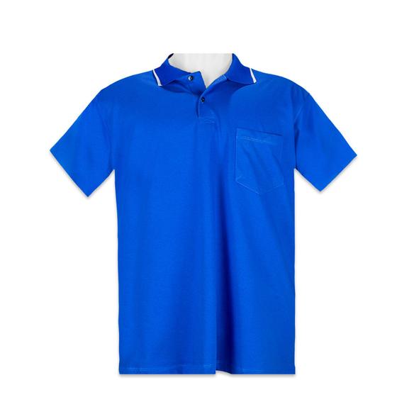 Imagem de Camiseta Polo Bolso Algodão Manga Curta Camisa Gola Polo