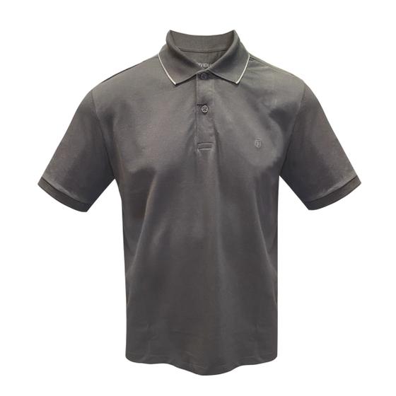 Imagem de Camiseta Polo Individual Básica Regular Cinza Escuro