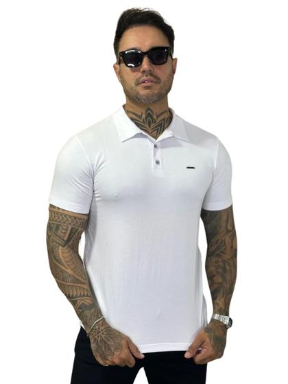 Imagem de Camiseta Polo Malha Fria Masculina Lisa