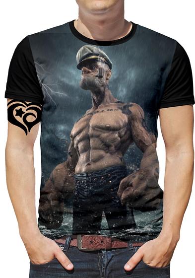 Imagem de Camiseta Popeye PLUS SIZE Olivia Palito Masculina Blusa