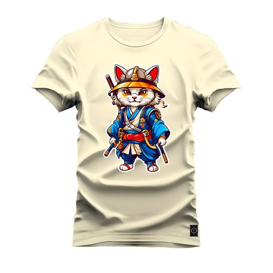 Imagem de Camiseta Premium 100% Algodão Estampada Shirt Unissex Gato Kong Fu