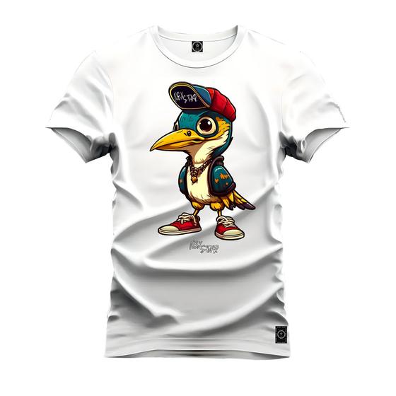 Imagem de Camiseta Premium Algodão Confortável Estampada Passaro Boné