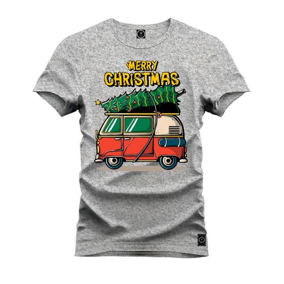 Imagem de Camiseta Premium Confortável Estampada Kombi Natalina