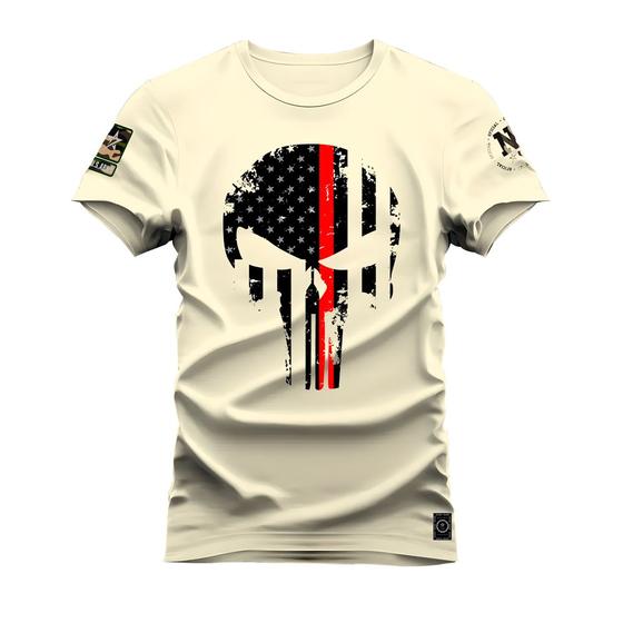 Imagem de Camiseta Premium Estampada Algodão 30.1  Caveira Black