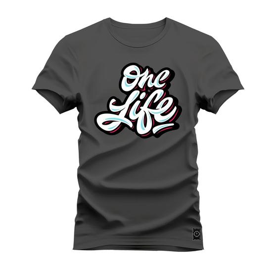 Imagem de Camiseta Premium Estampada Algodão 30.1  One Life