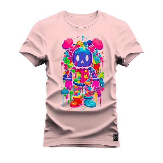 Imagem de Camiseta Premium Estampada Algodão 30.1  Urso Aquarela Cores