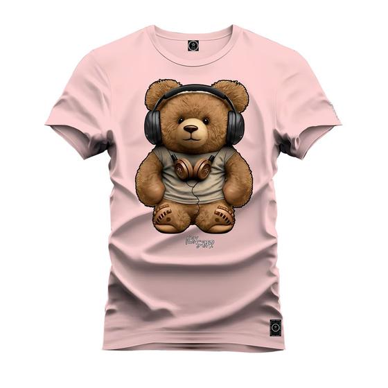 Imagem de Camiseta Premium Malha Confortável Estampada Urso De Fone