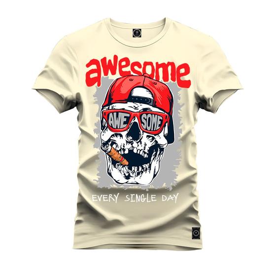 Imagem de Camiseta Premium T-Shirt Algodão Estampada Unissex Awesome