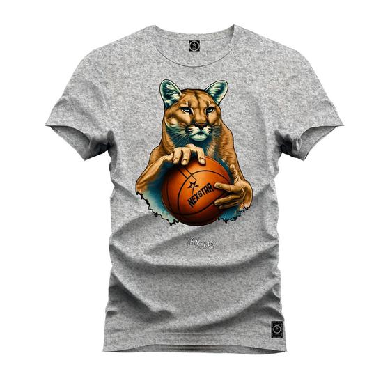 Imagem de Camiseta Premium T-Shirt Algodão Estampada Unissex Onça Basquete