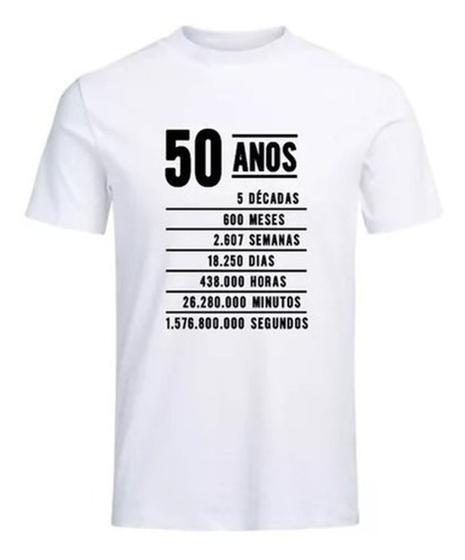 Imagem de Camiseta Presente Aniversário 50 Anos Camisa Masculina 50tão