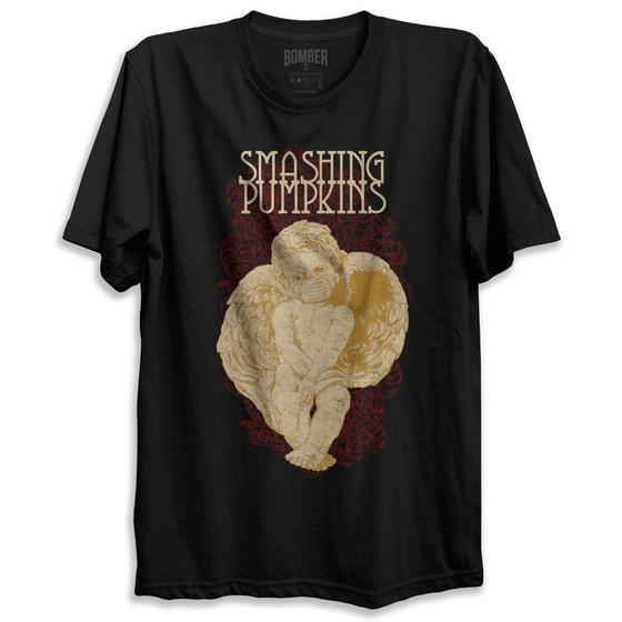 Imagem de Camiseta Preta Banda The Smashing Pumpkins Bomber Rock Alternativo