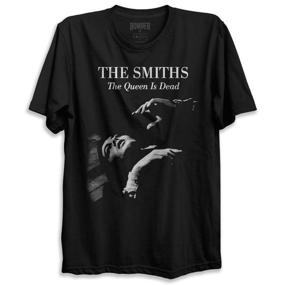 Imagem de Camiseta Preta Banda The Smiths The Queen Is Dead Bomber Rock