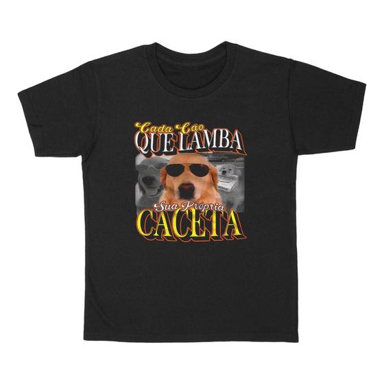 Imagem de Camiseta Preta Cada Cão Que Lamba Sua Própria Caceta Meme 100% Algodão