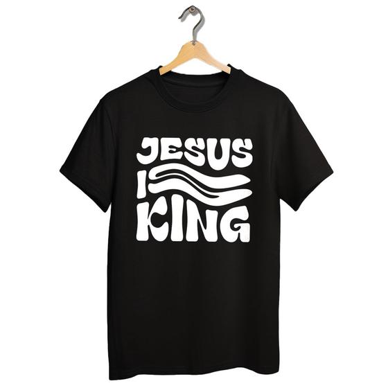 Imagem de Camiseta Preta Infantil do 4 ao 16 Gospel Cristo é o Rei