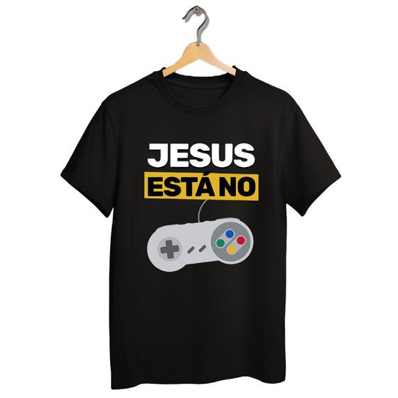 Imagem de Camiseta Preta Infantil do 4 ao 16 Gospel Rei no Controle