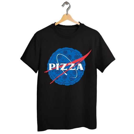 Imagem de Camiseta Preta Pizza Infantil Juvenil do 4 ao 16