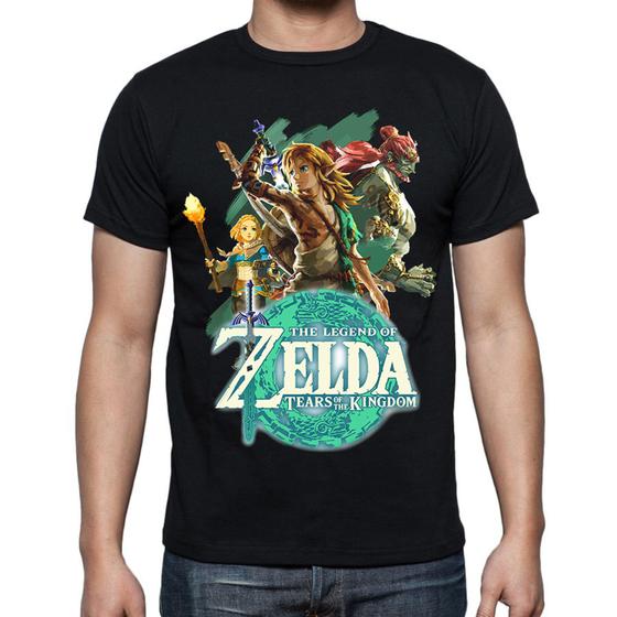 Imagem de Camiseta Preta Tradicional Zelda Tears Of The Kingdom