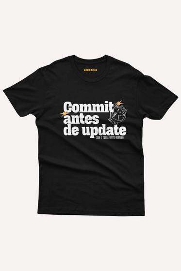 Imagem de Camiseta programação Go Horse - Commit Antes de Update. Use e abuse