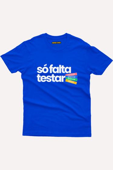Imagem de Camiseta Programador - Só falta testar o código - Nerd Chic