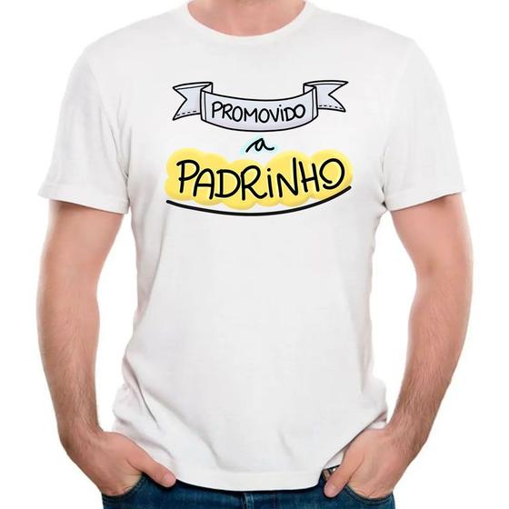 Imagem de Camiseta promovido a padrinho camisa dindo presente dindinho