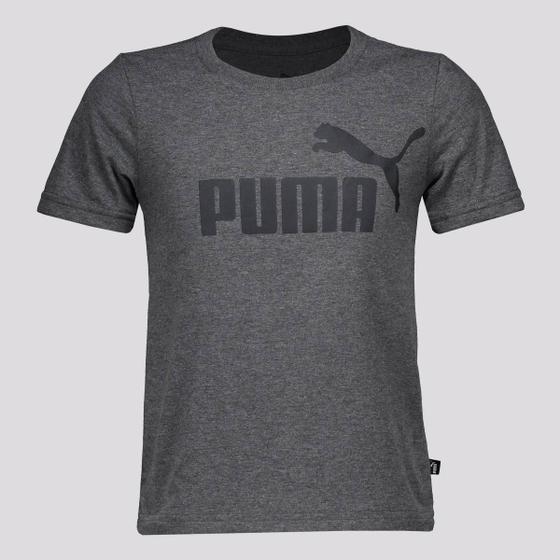 Imagem de Camiseta Puma ESS Logo Infantil Cinza e Preta