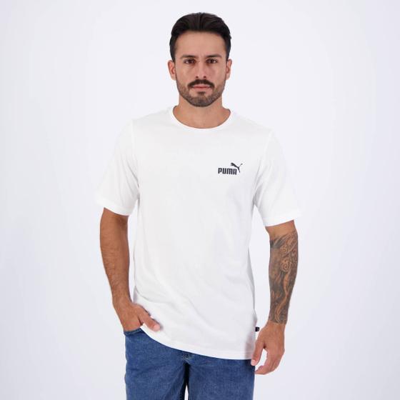 Imagem de Camiseta Puma ESS Small Logo Branca e Preta