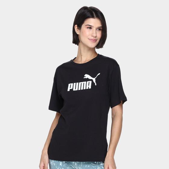 Camiseta Esportiva Camisa Puma Netshoes Camiseta Puma Logo Relaxed