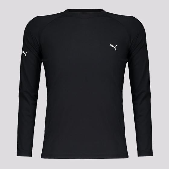 Imagem de Camiseta Puma Manga Longa UV50+ Juvenil Preta