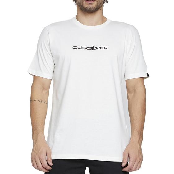 Imagem de Camiseta Quiksilver Omni Font SM25 Masculina Snow White