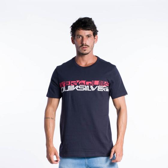 Imagem de Camiseta quiksilver original m/c word block marinho