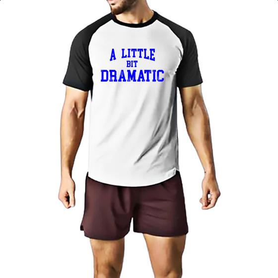 Imagem de Camiseta Raglan A little bit dramatic azul