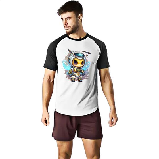 Imagem de Camiseta Raglan Abelha astronauta