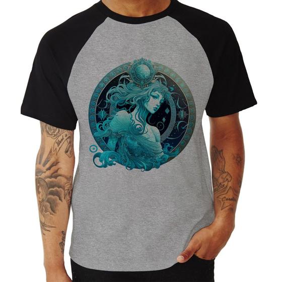Imagem de Camiseta Raglan Aquário Sígno - Foca na Moda