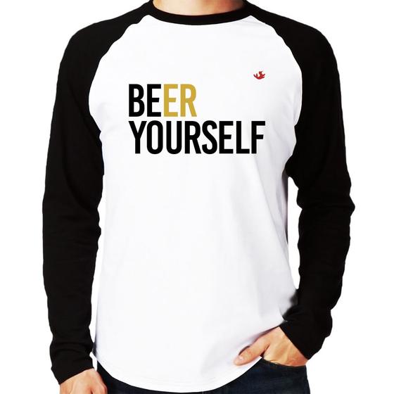 Imagem de Camiseta Raglan Beer Yourself Manga Longa - Foca na Moda