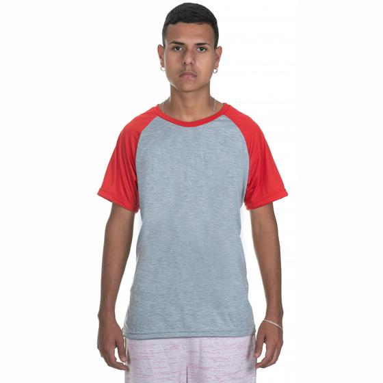 Imagem de Camiseta Raglan bicolor camisa unissex infantil e adulto