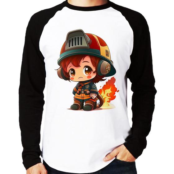 Imagem de Camiseta Raglan Bombeiro Mirim Manga Longa - Foca na Moda