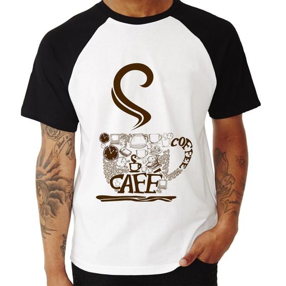 Imagem de Camiseta Raglan Café Coffee - Foca na Moda