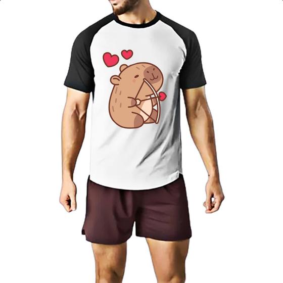 Imagem de Camiseta Raglan Capivara Cupido