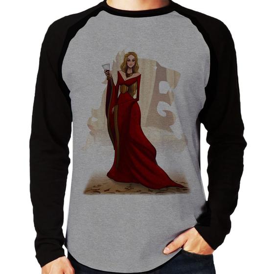 Imagem de Camiseta Raglan Cersei Lannister Art Manga Longa - Foca na Moda