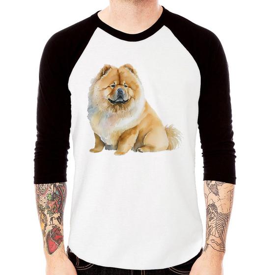 Imagem de Camiseta Raglan Chow-chow Manga 3/4 - Foca na Moda