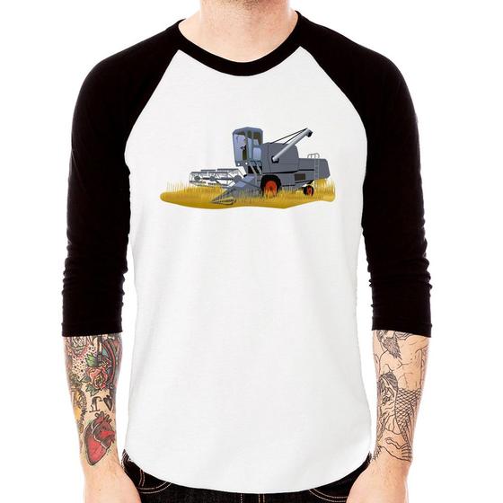 Imagem de Camiseta Raglan Colheitadeira Manga 3/4 - Foca na Moda