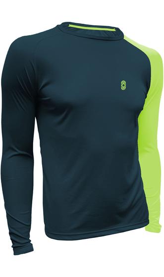 Imagem de Camiseta Raglan Com Proteção UV 50+ Segunda Pele Térmica Manga Longa Tecido Termodry