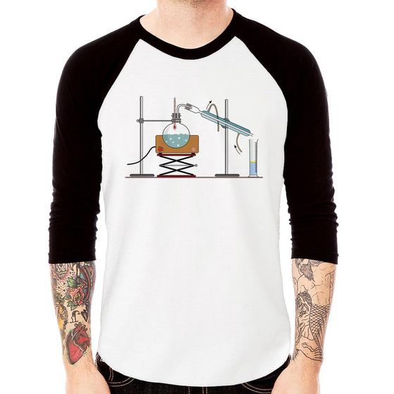 Imagem de Camiseta Raglan Destilação Química Manga 3/4 - Foca na Moda