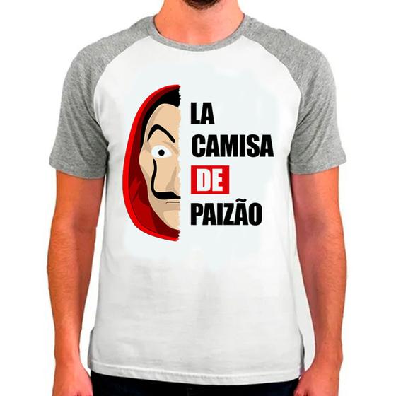 Imagem de Camiseta raglan dia dos pais papai cinza branca masc10